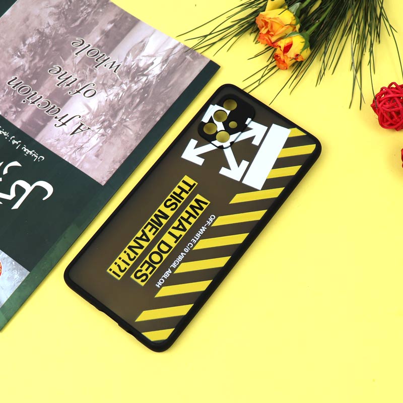 قاب PC مات محافظ لنزدار طرحدار Off White سامسونگ A71