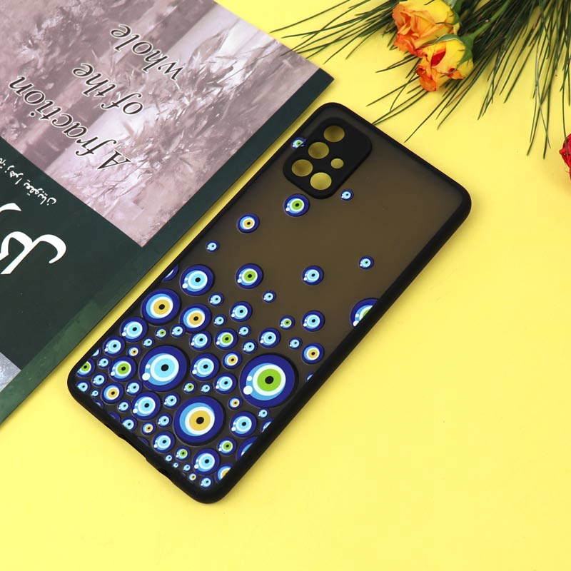 قاب PC مات محافظ لنزدار طرحدار چشم و نظر Samsung A71