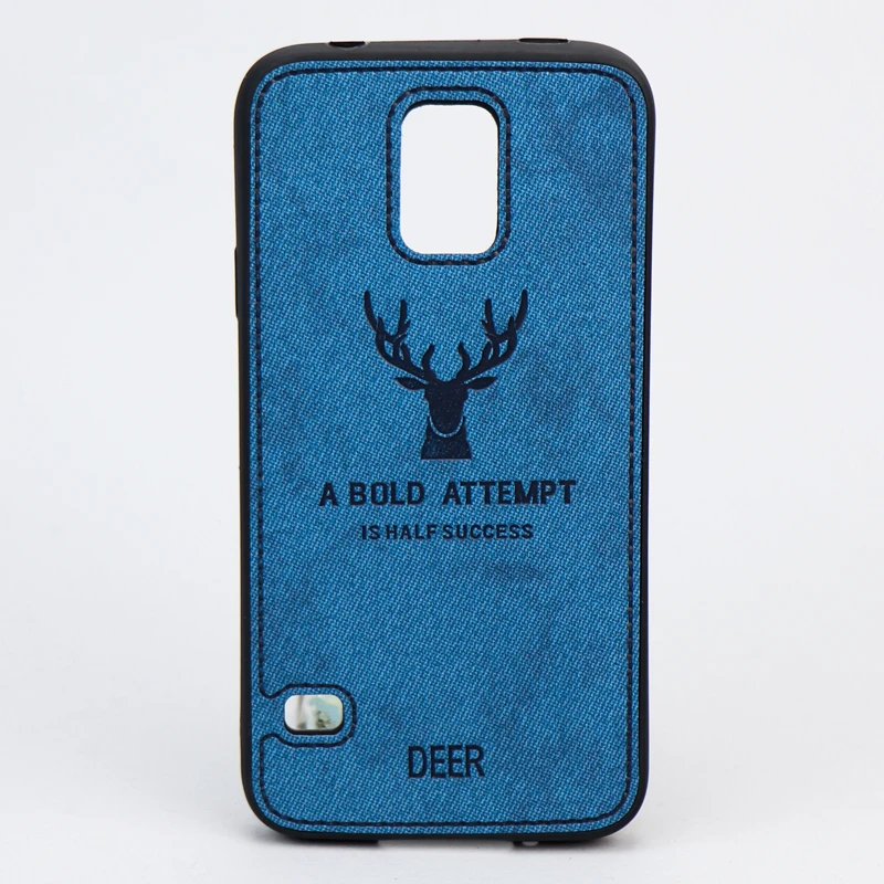 قاب چرمی طرح گوزن Samsung S5 آبی