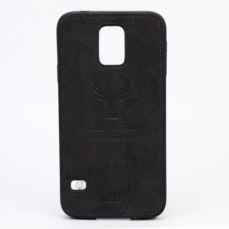 قاب چرمی طرح گوزن Samsung S5 مشکی