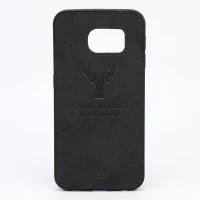 قاب چرمی طرح گوزن Samsung S6 مشکی