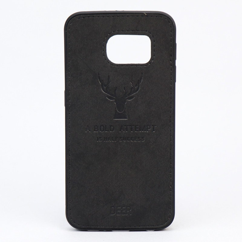 قاب چرمی طرح گوزن Samsung S6 مشکی