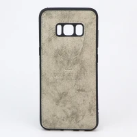 قاب چرمی طرح گوزن Samsung S8 طوسی