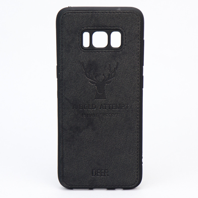 قاب چرمی طرح گوزن Samsung S8 مشکی