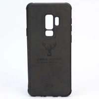 قاب چرمی طرح گوزن Samsung S9 Plus مشکی