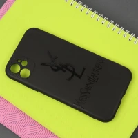 قاب طرحدار محافظ لنزدار مشکی YSL آیفون iPhone 11