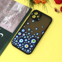 قاب PC مات محافظ لنزدار طرحدار چشم و نظر آیفون iPhone 12