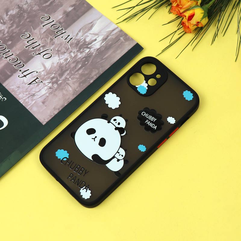 قاب PC مات محافظ لنزدار طرحدار پاندا آیفون iPhone 12 Mini