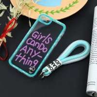 قاب طرحدار Girls Can Do محافظ لنزدار + بند آویز لنیارد iPhone 7/8