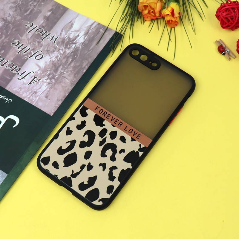 قاب PC مات محافظ لنزدار طرحدار پلنگی آیفون iPhone 7 Plus / 8 Plus