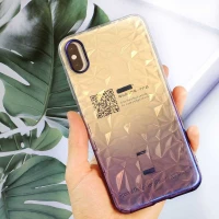 قاب یخی سه بعدی iPhone XS Max بنفش تیره