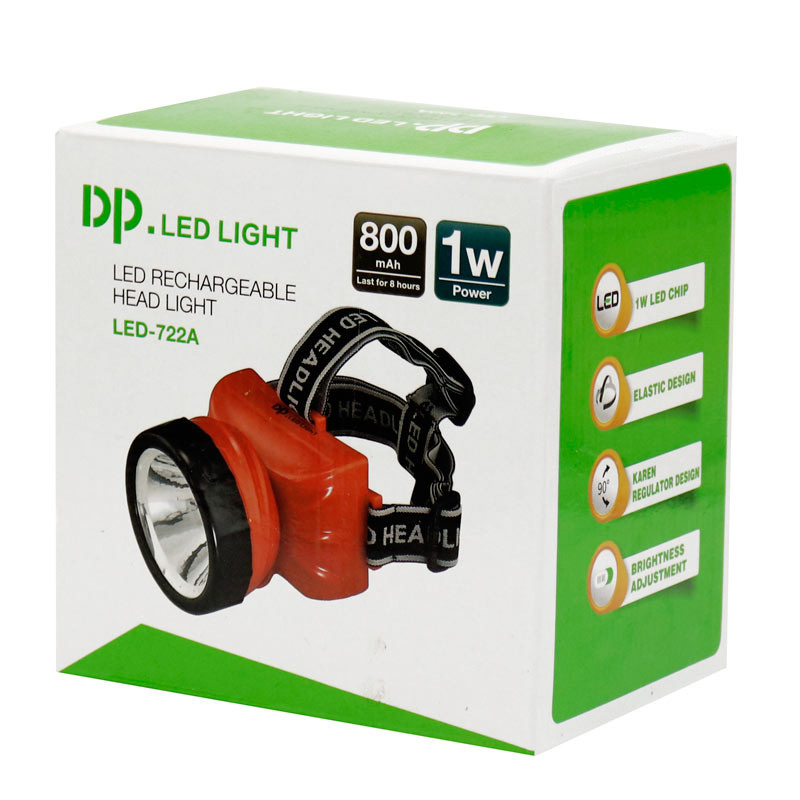 چراغ قوه پیشانی هدلایت شارژی DP.LED Light LED-722A