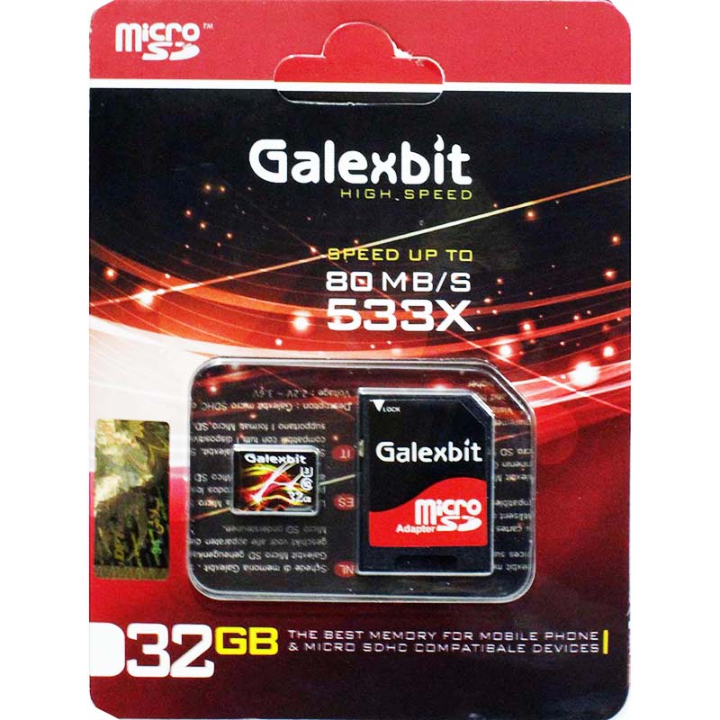 رم میکرو 32 گیگ گلکس بیت Galexbit U1 80MB/s + خشاب