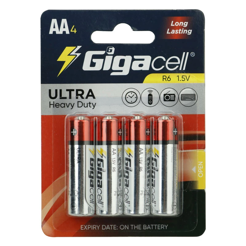 باتری چهارتایی قلمی گیگاسل Ultra Heavy Duty R6