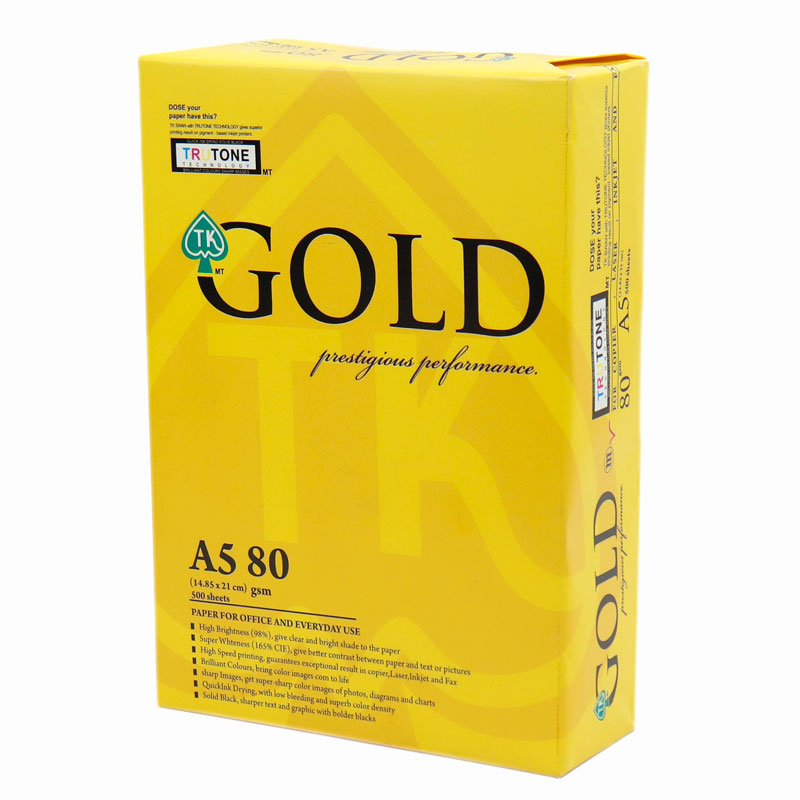 کاغذ GOLD 80g A5 بسته 500 عددی