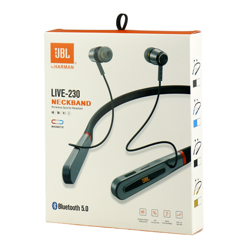 هندزفری بلوتوث دورگردنی و رم خور JBL LIVE-230