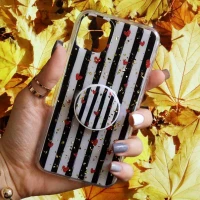 قاب رنگین کمانی پاپ سوکت دار خرچنگی کد2 آیفون iPhone 11