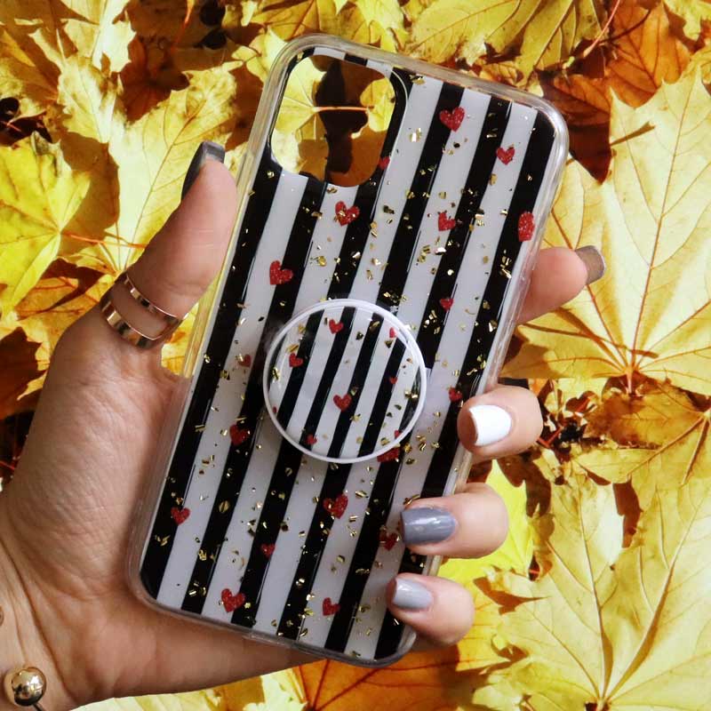 قاب رنگین کمانی پاپ سوکت دار خرچنگی کد2 آیفون iPhone 11