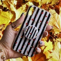 قاب رنگین کمانی پاپ سوکت دار خرچنگی کد2 آیفون iPhone X/XS