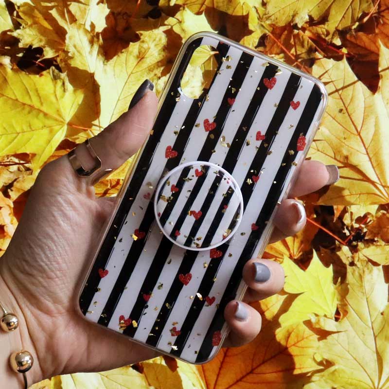 قاب رنگین کمانی پاپ سوکت دار خرچنگی کد2 آیفون iPhone X/XS