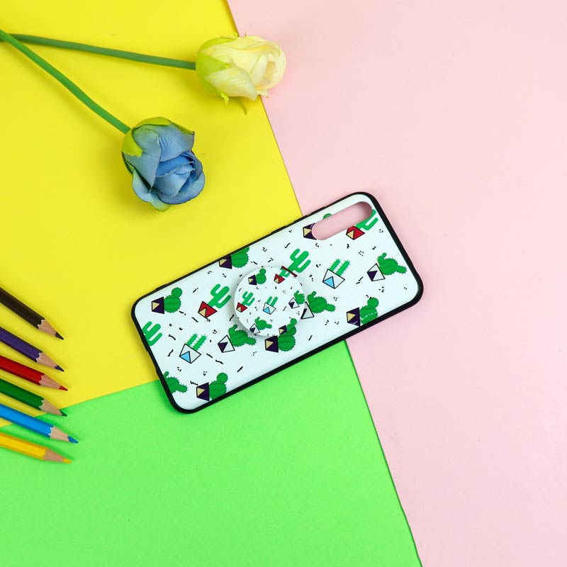 قاب فانتزی برجسته + پاپ سوکت طرح کاکتوس هواوی Y8p سری D