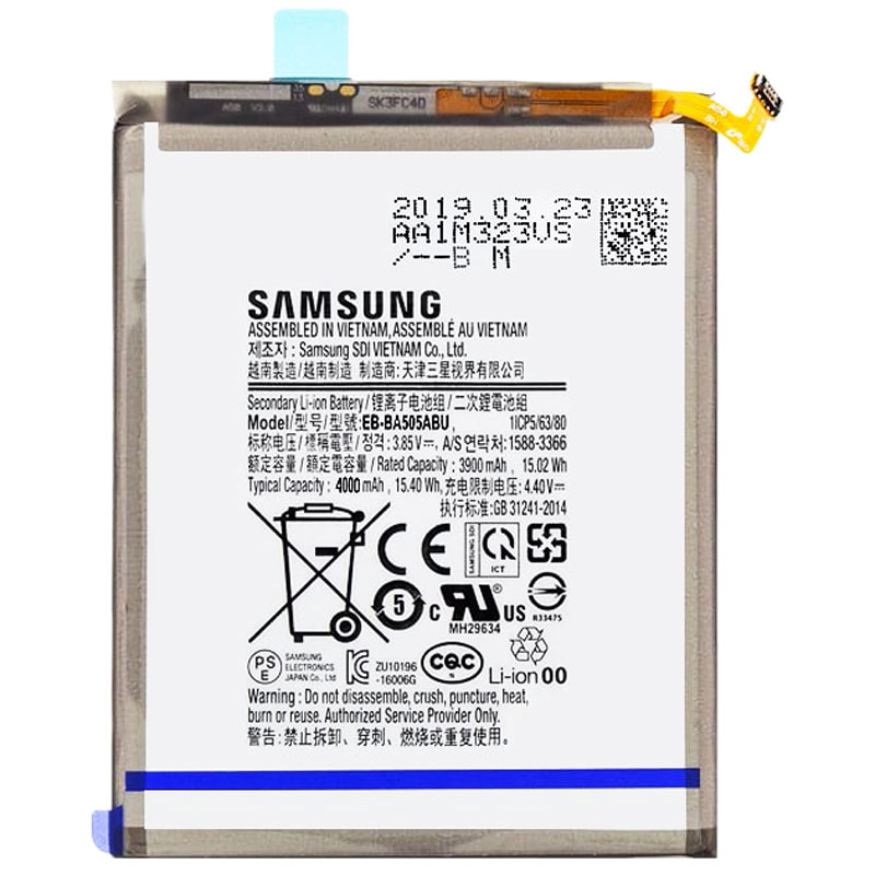 باتری موبایل اورجینال Samsung A50 EB-BA505ABU NFC