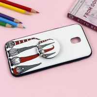 قاب فانتزی برجسته + پاپ سوکت طرح کوتوله سامسونگ J5 Pro سری D