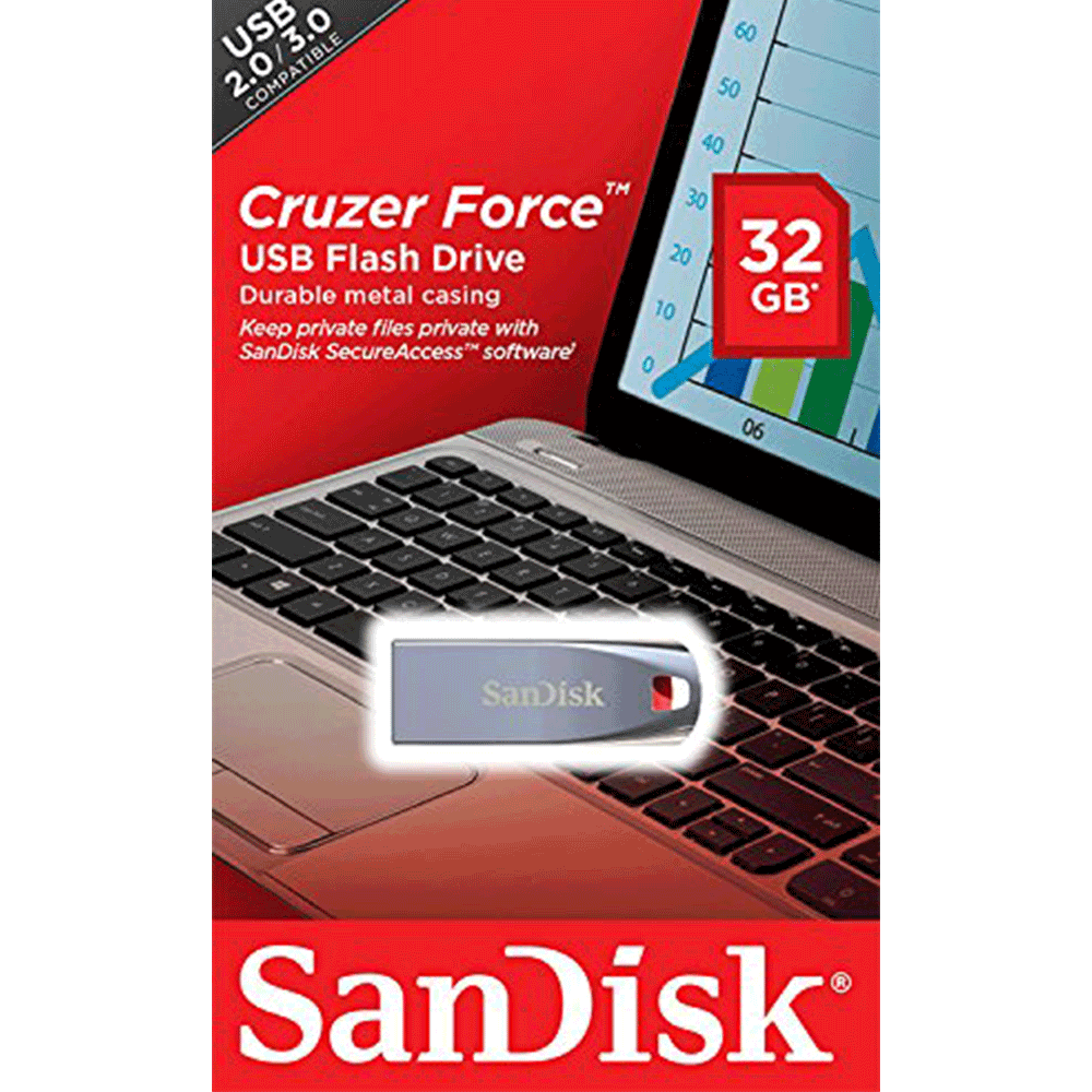 فلش 32 گیگ سن دیسک SanDisk Cruzer Force CZ71 USB2.0