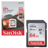 رم اس دی 64 گیگ سن دیسک SanDisk Ultra U1 80MB/s