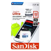 رم میکرو 32 گیگ سن دیسک SanDisk Ultra U1 80MB/s بدون خشاب