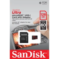 رم میکرو 128 گیگ سن دیسک SanDisk Ultra U1 80MB/s + خشاب
