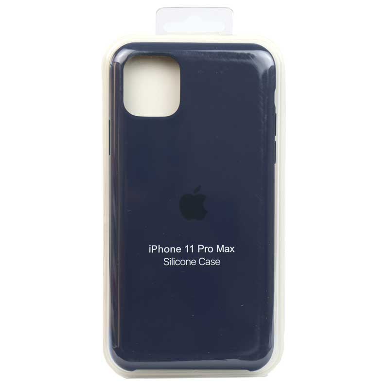 قاب سیلیکونی اصلی iPhone 11 Pro Max سرمه ای