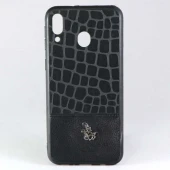 قاب چرمی دوتکه Polo سامسونگ M20 مشکی