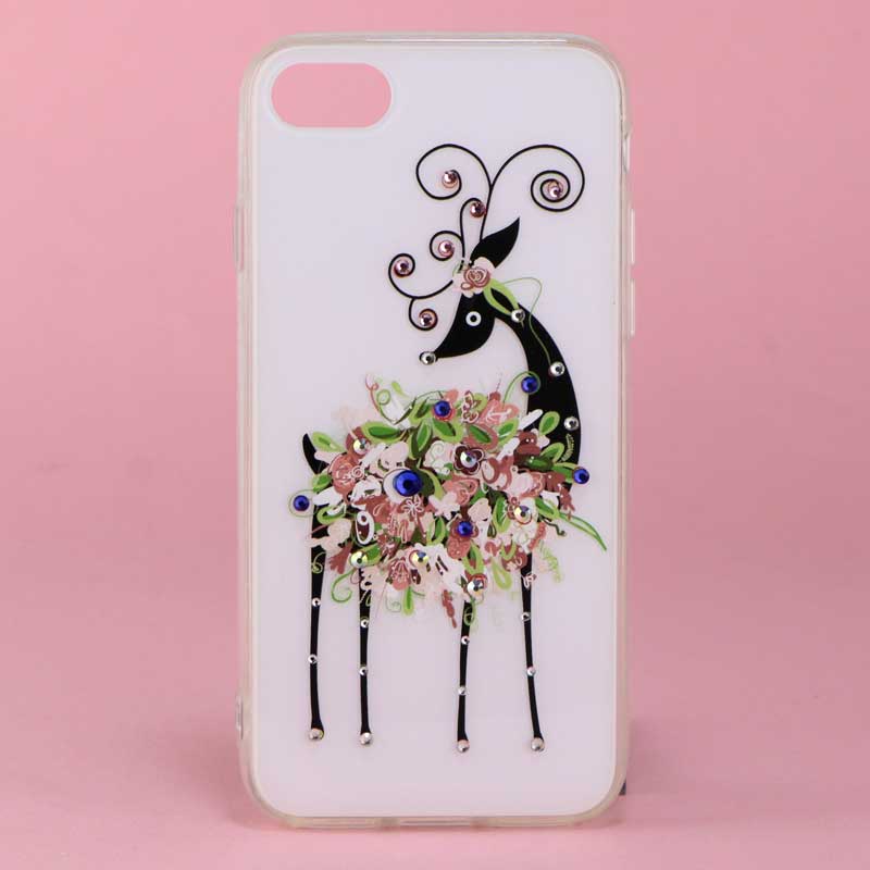 قاب فانتزی نگین دار طرح آهو Younicou iPhone 7/8