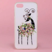 قاب فانتزی نگین دار طرح آهو Younicou iPhone 7/8