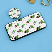 قاب فانتزی برجسته + پاپ سوکت طرح کاکتوس iPhone 5/5s سری D