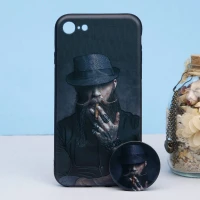 قاب طرحدار + پاپ سوکت iPhone 7/8 کد9 سری B