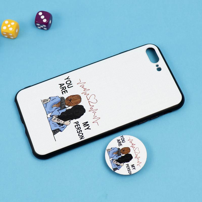 قاب فانتزی برجسته + پاپ سوکت طرح Friends آیفون iPhone 7 Plus / 8 Plus سری D