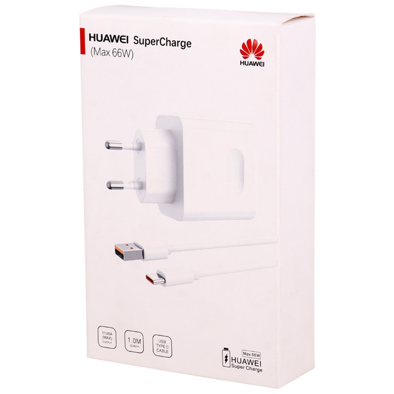 شارژر دیواری فست شارژ Huawei HW-110600E70 6A PD 66W + کابل تایپ سی