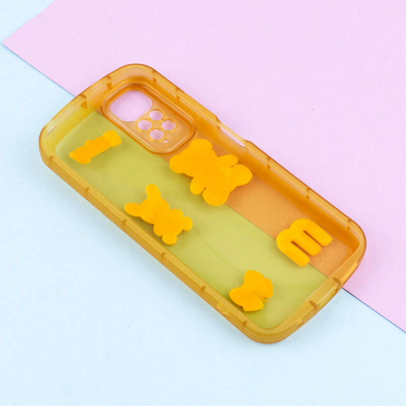 قاب برجسته عروسکی محافظ لنزدار + آویز قلبی Xiaomi Redmi Note 11 / 11s