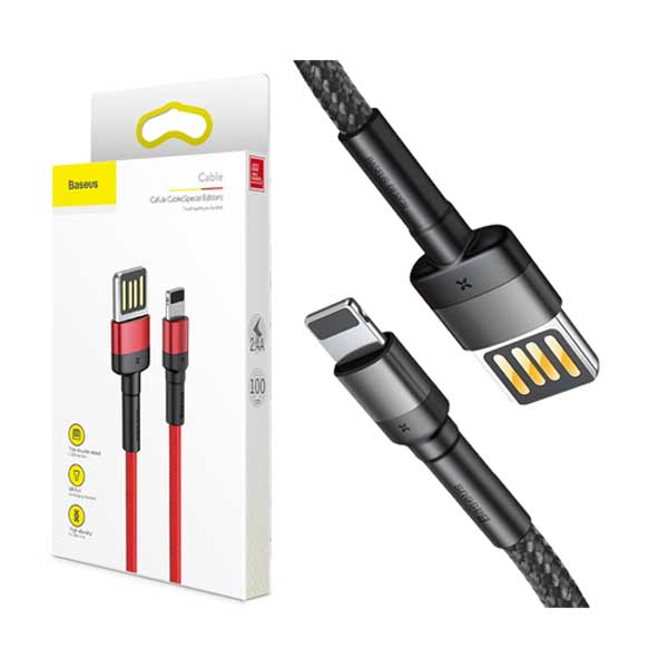 کابل کنفی آیفونی Baseus Cafule Cable CALKLF-HG1 1m