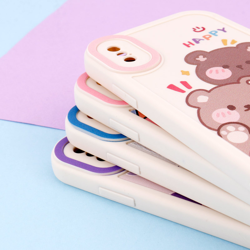 قاب طرح نقاشی محافظ لنزدار iPhone X / XS