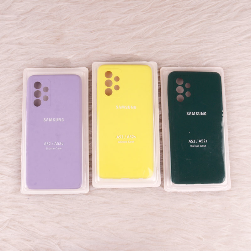 قاب سیلیکونی اصلی زیربسته سامسونگ Galaxy A52 / A52s محافظ لنزدار