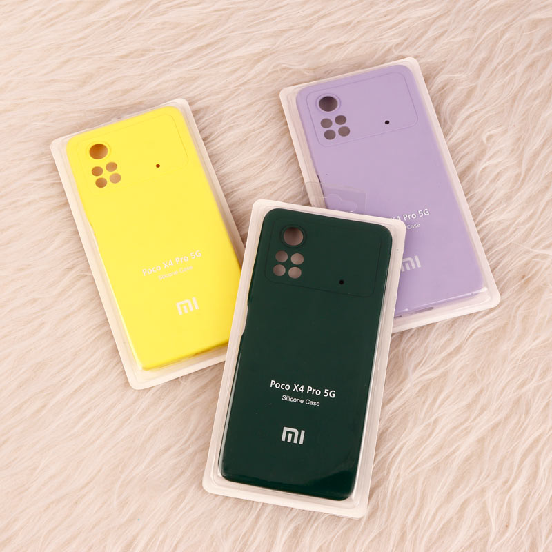 قاب سیلیکونی اصلی زیربسته شیائومی Poco X4 Pro 5G محافظ لنزدار