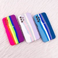 قاب سیلیکونی اورجینال رنگین کمانی محافظ لنزدار Samsung Galaxy A23