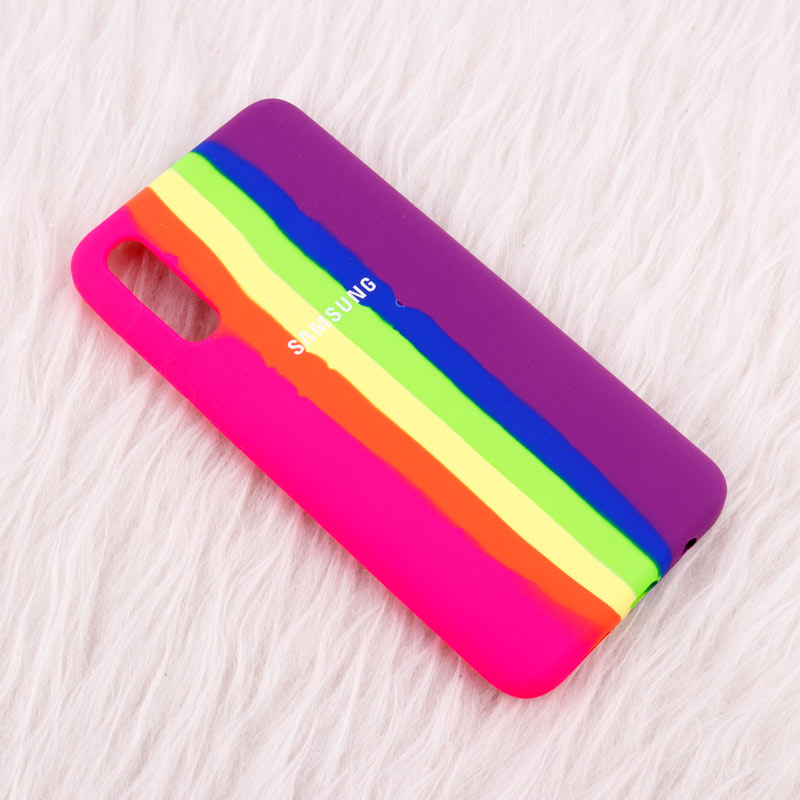 قاب سیلیکونی اورجینال رنگین کمانی Samsung Galaxy A70