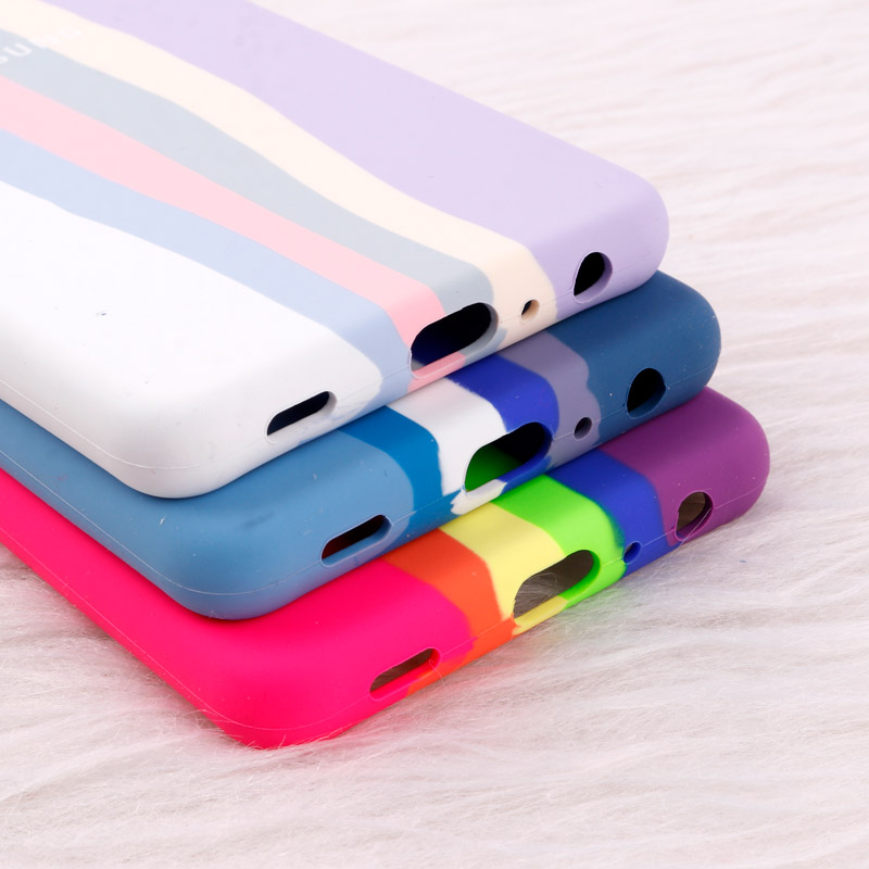قاب سیلیکونی اورجینال رنگین کمانی محافظ لنزدار Samsung Galaxy A72