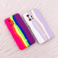 قاب سیلیکونی اورجینال رنگین کمانی محافظ لنزدار Xiaomi 11T / 11T Pro