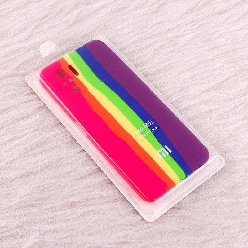 قاب سیلیکونی اورجینال رنگین کمانی محافظ لنزدار Xiaomi Poco M5s