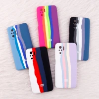 قاب سیلیکونی اورجینال رنگین کمانی محافظ لنزدار Xiaomi Poco M5s